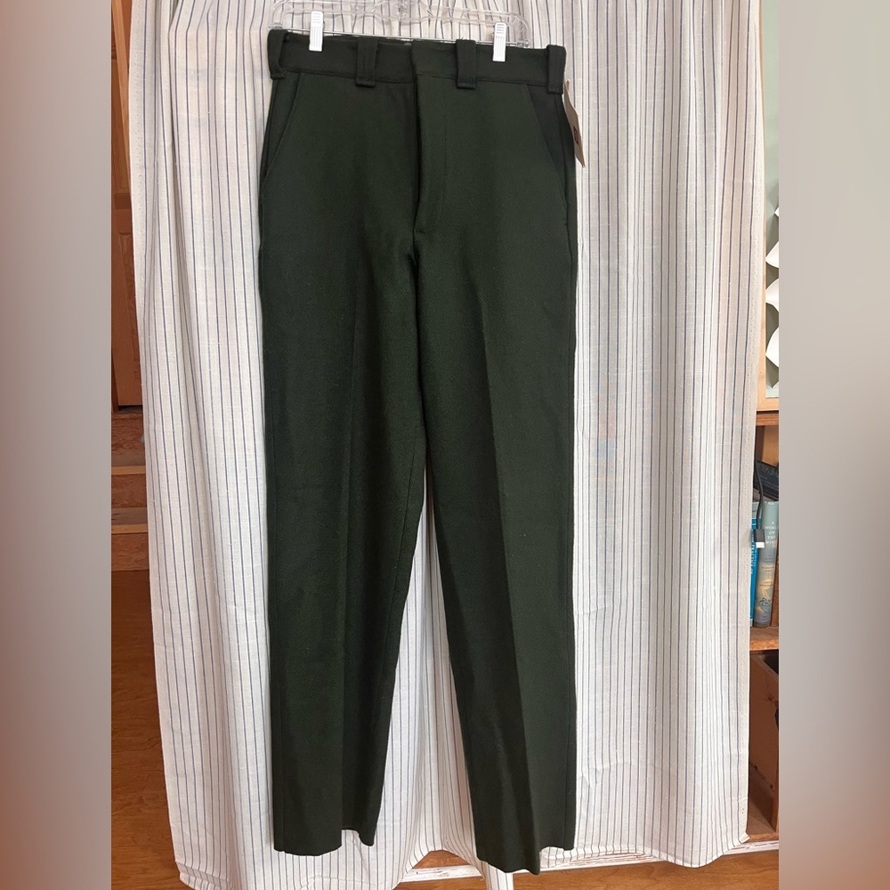 Woolrich Classic Dark Green Wool-Dura Pants